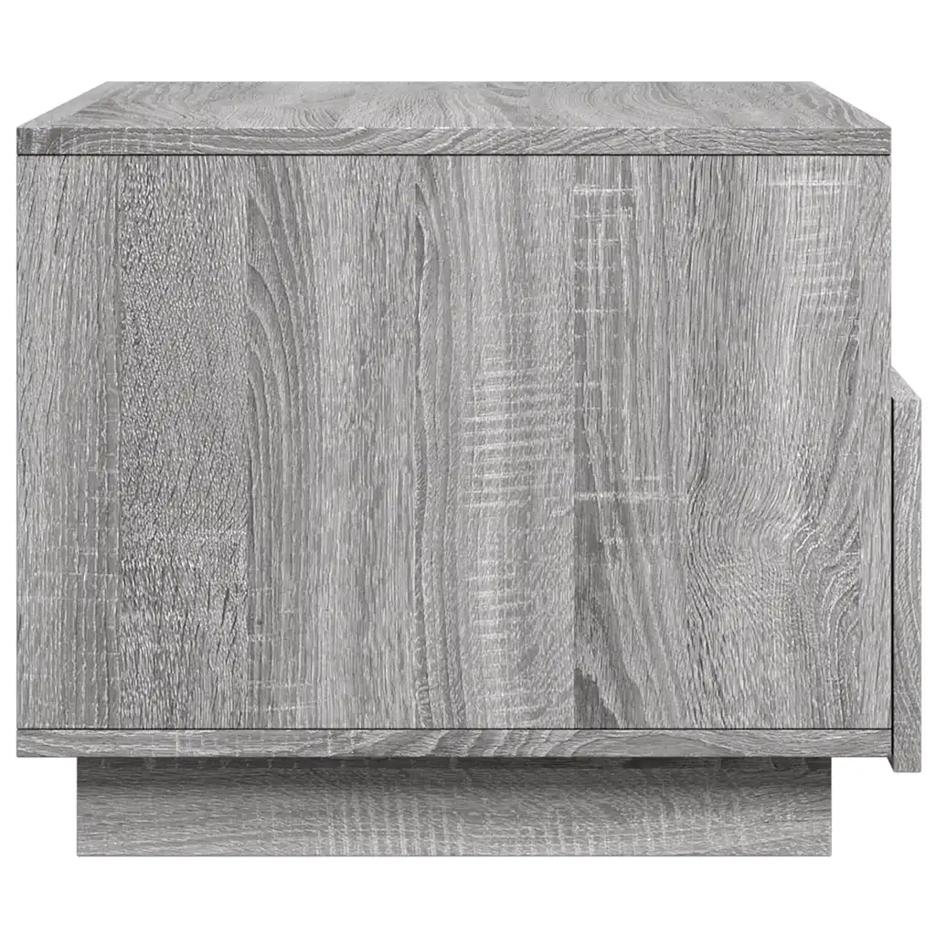 Tavolino da Soggiorno con Luci LED-Tavolino da Salotto-Tavolo Grigio Sonoma 50x49x40 cm