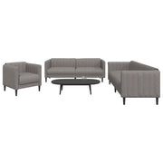 Set di Divani 3 pz Tortora in Tessuto 3209234