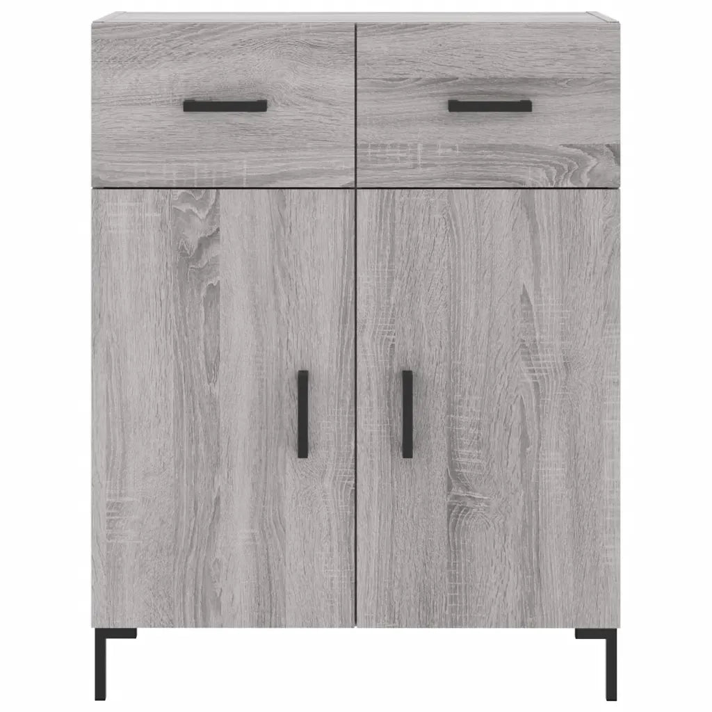 Credenza-Buffet-Armadio da cucina Grigio Sonoma 69,5x34x180 cm in Legno Multistrato 339380