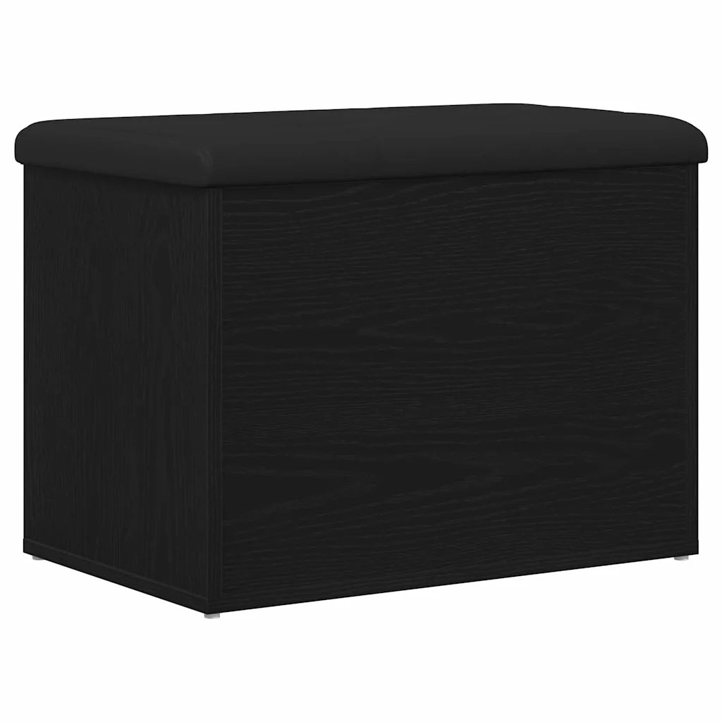 Panchina con contenitore Rovere nero 62 x 42 x 45 cm 862983