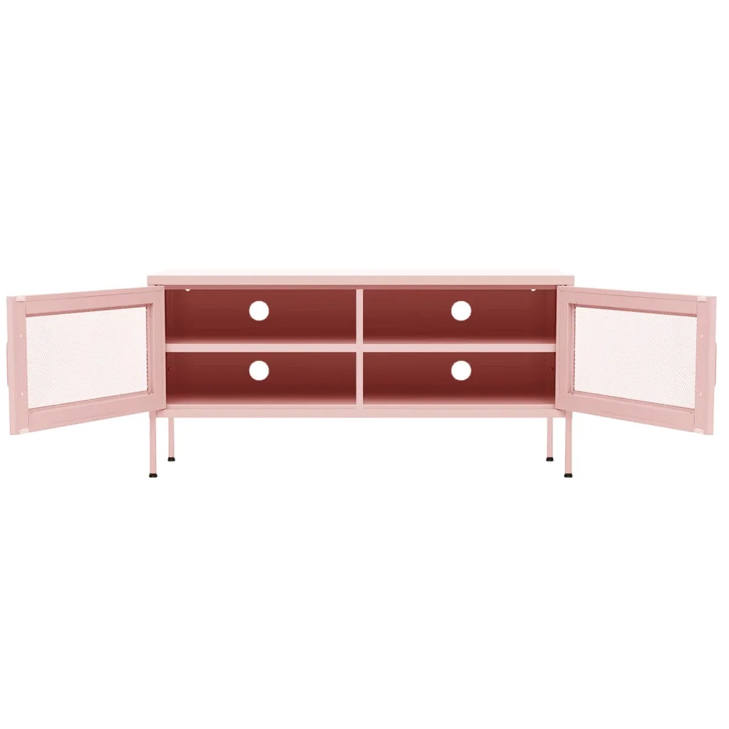 Mobile TV Rosa 105x35x50 cm in Acciaio 336238