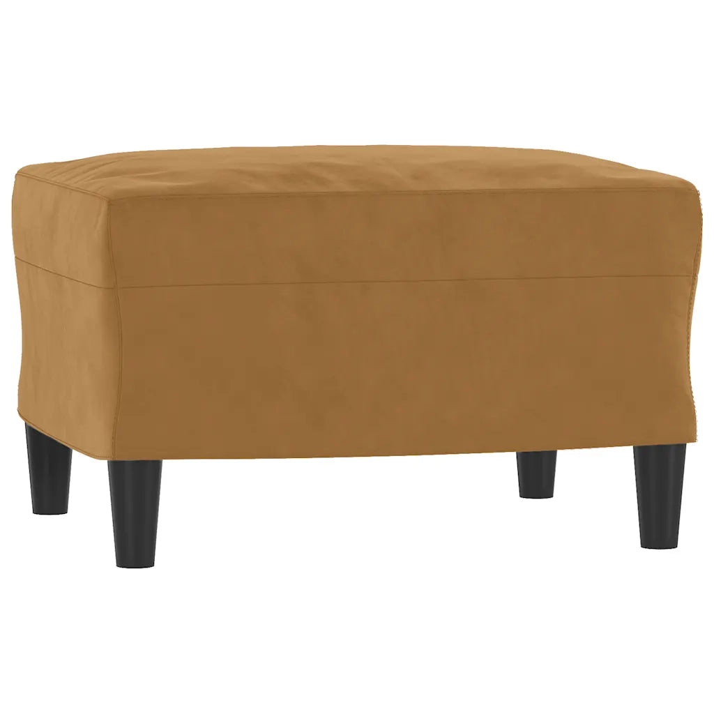 Poggiapiedi Marrone 60x50x41 cm in Velluto 349300