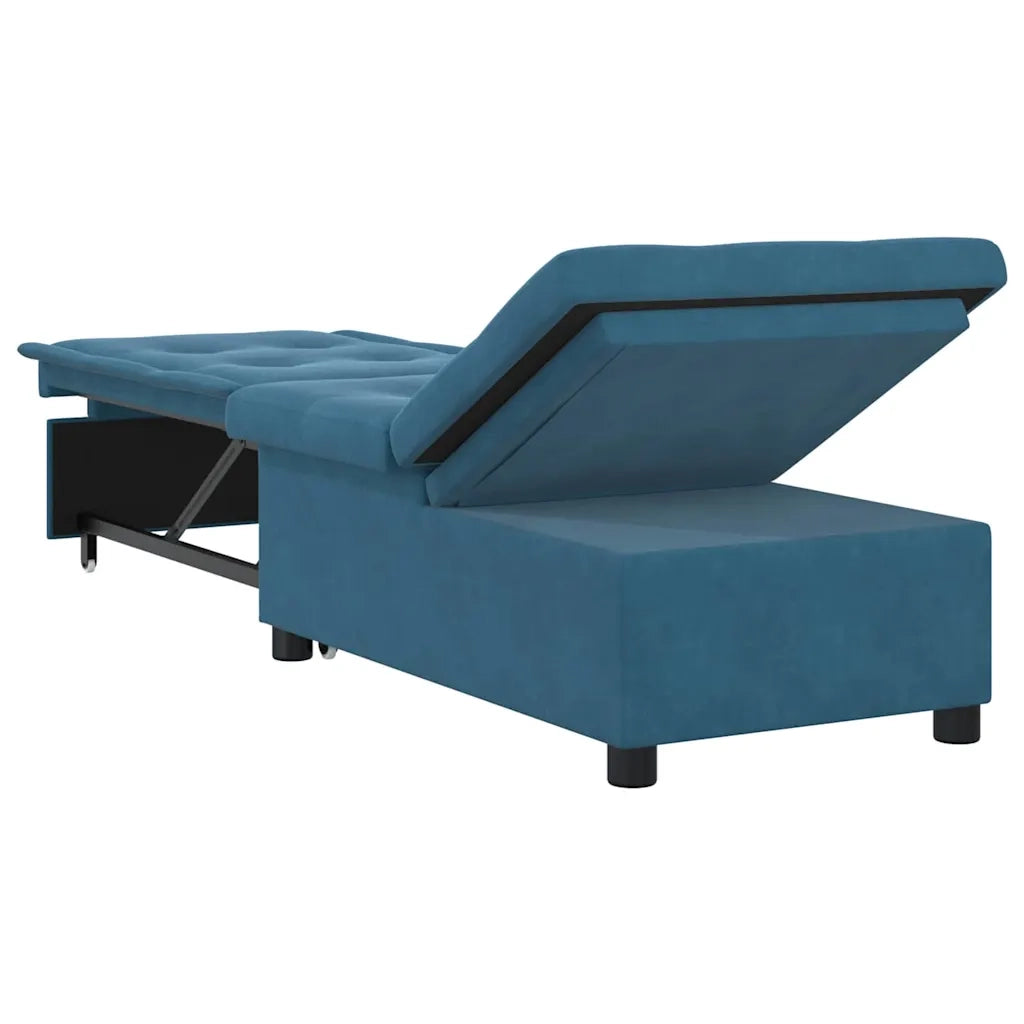 Divano letto Blu 194 x 67 x 82 cm Velluto 42008593