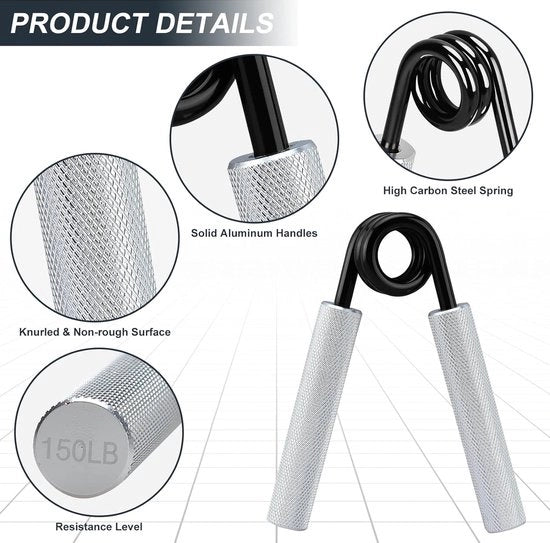 Dispositivo di allenamento manuale, attrezzo per braccio inferiore, allenamento con elastico, braccio inferiore, allenatori per dita, 4pz