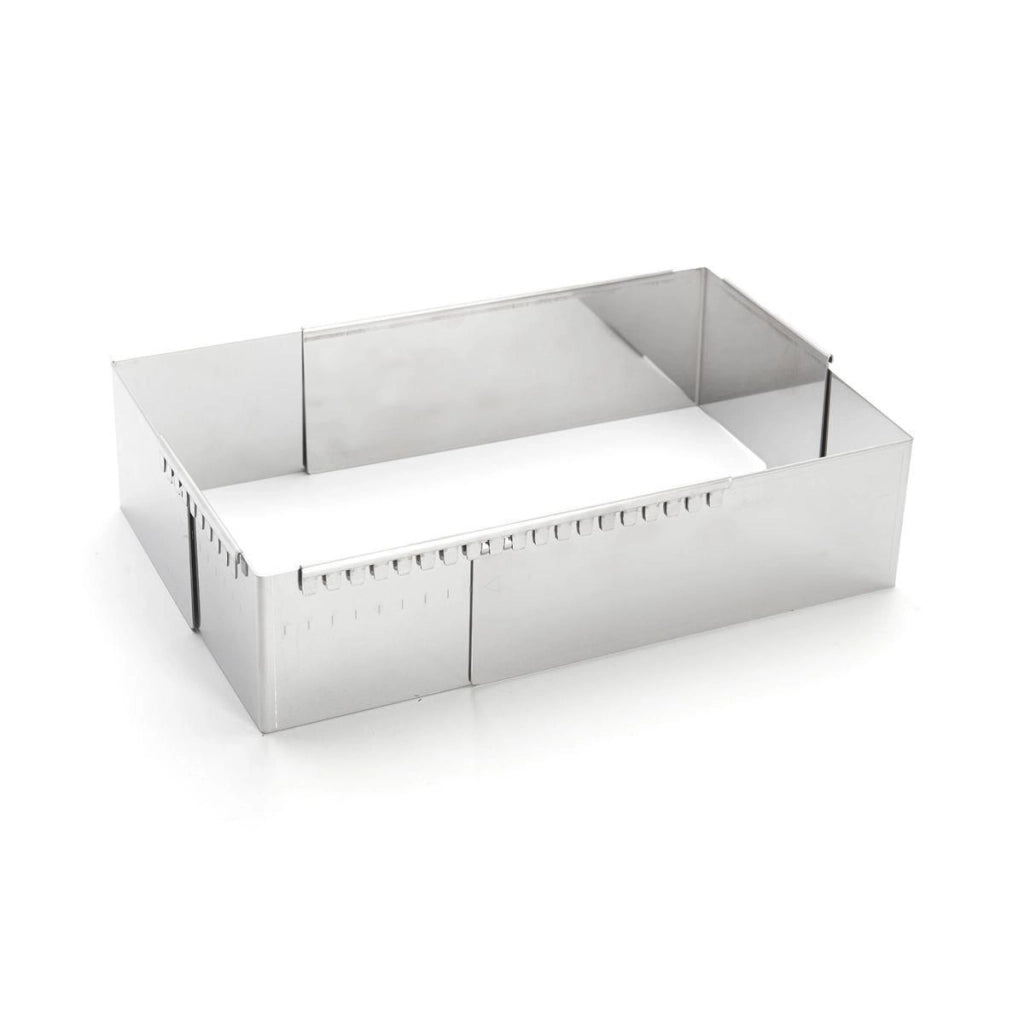 DE BUYER 3013.21 Stampo Patisserie in Acciaio Regolabile da 21.5 a 40 cm colore Grigio Acciaio