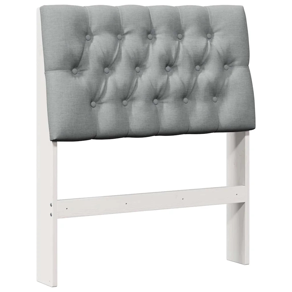 Testiera imbottita Grigio chiaro 80 cm Pino massello