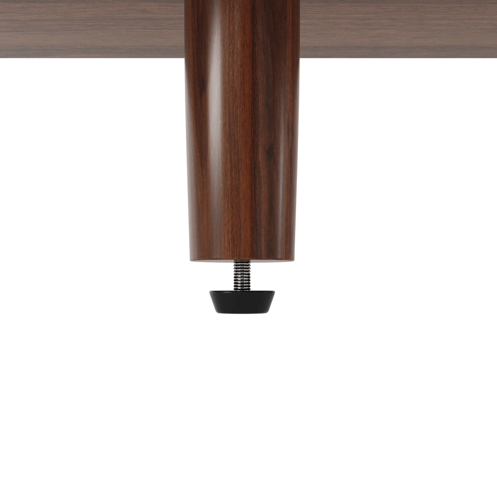Credenza con 3 cassetti; ante scorrevoli in vetro e vani aperti - per cucina - noce