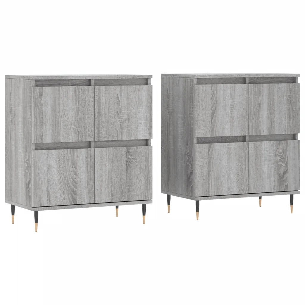 Credenze 2 pz Grigio Sonoma in Legno Multistratocod mxl 101814