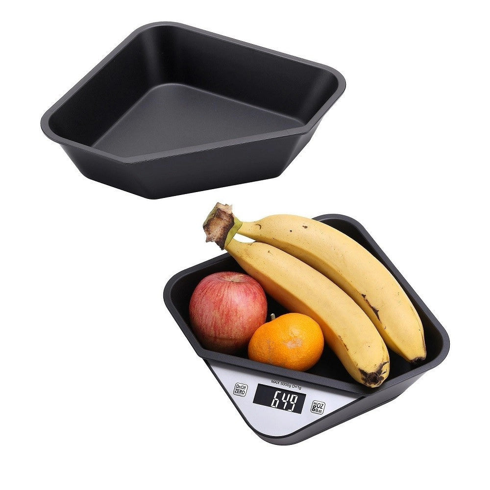 Trade Shop - Bilancia Cucina Digitale Precisione Max 5kg Display Retroilluminato Contenitore Removibile -