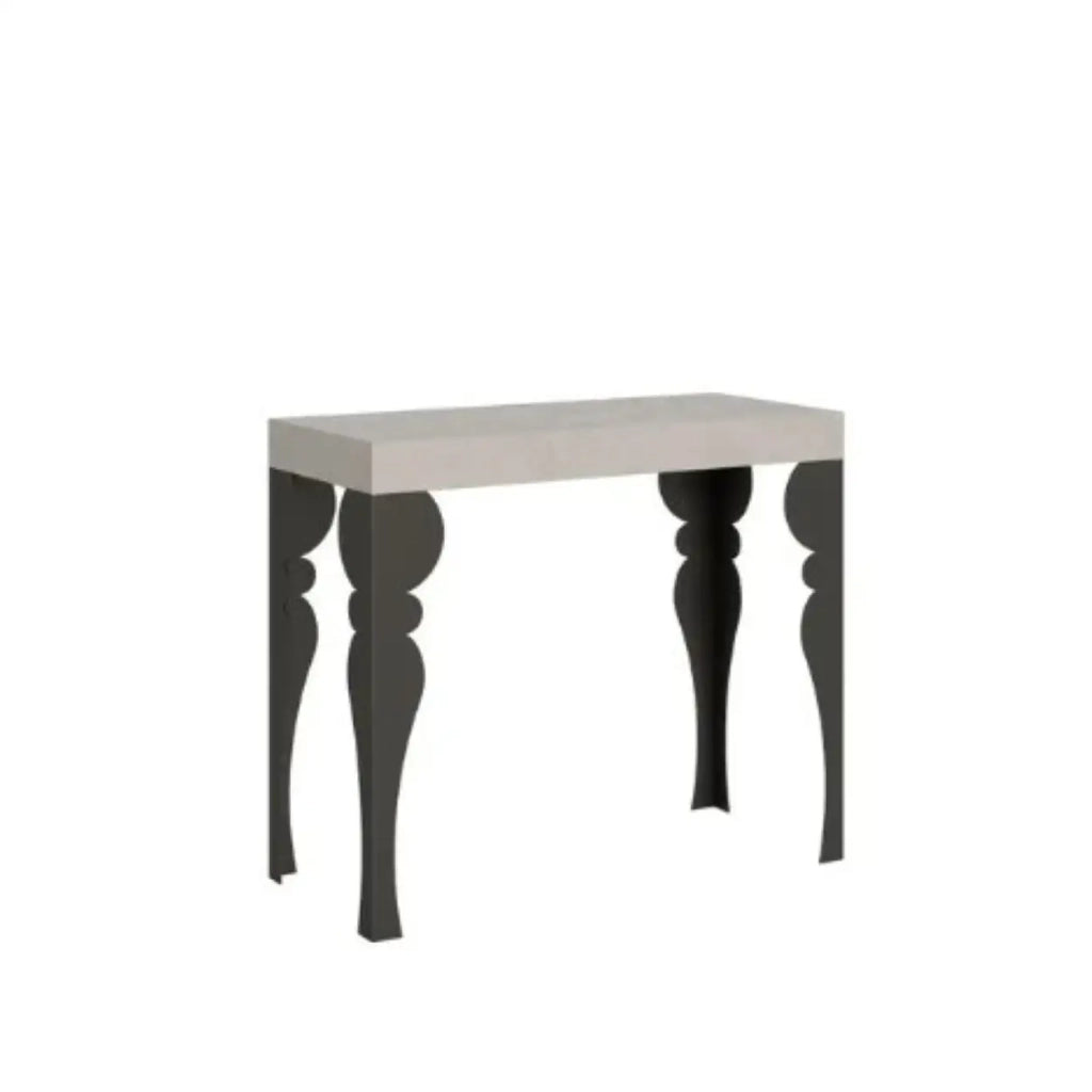 Consolle allungabile 90x40/300 cm Paxon Premium cashmere gambe antracite