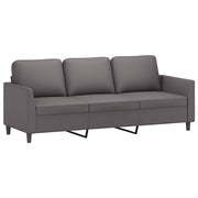 Divano | Divano da soggiorno | Sofa a 3 Posti Grigio 180 cm in Similpelle