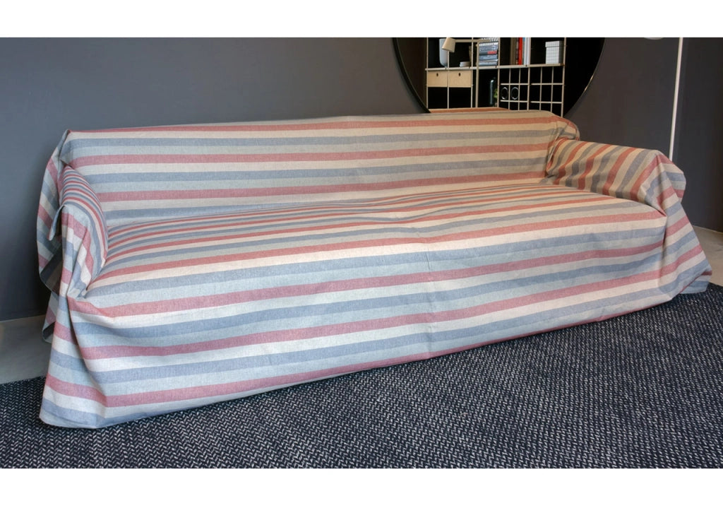 Telo Arredo Granfoulard Copritutto Cotone Made Italy Vari Disegni Arredatutto Copriletto Multiuso - 2 Piazze - Riga 9 Multicolor