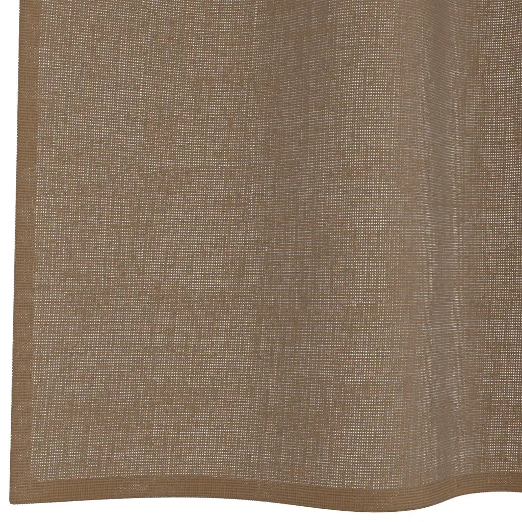 Tende in Voile con Passanti 2 pz Marrone Chiaro 140x175 cm 4102312