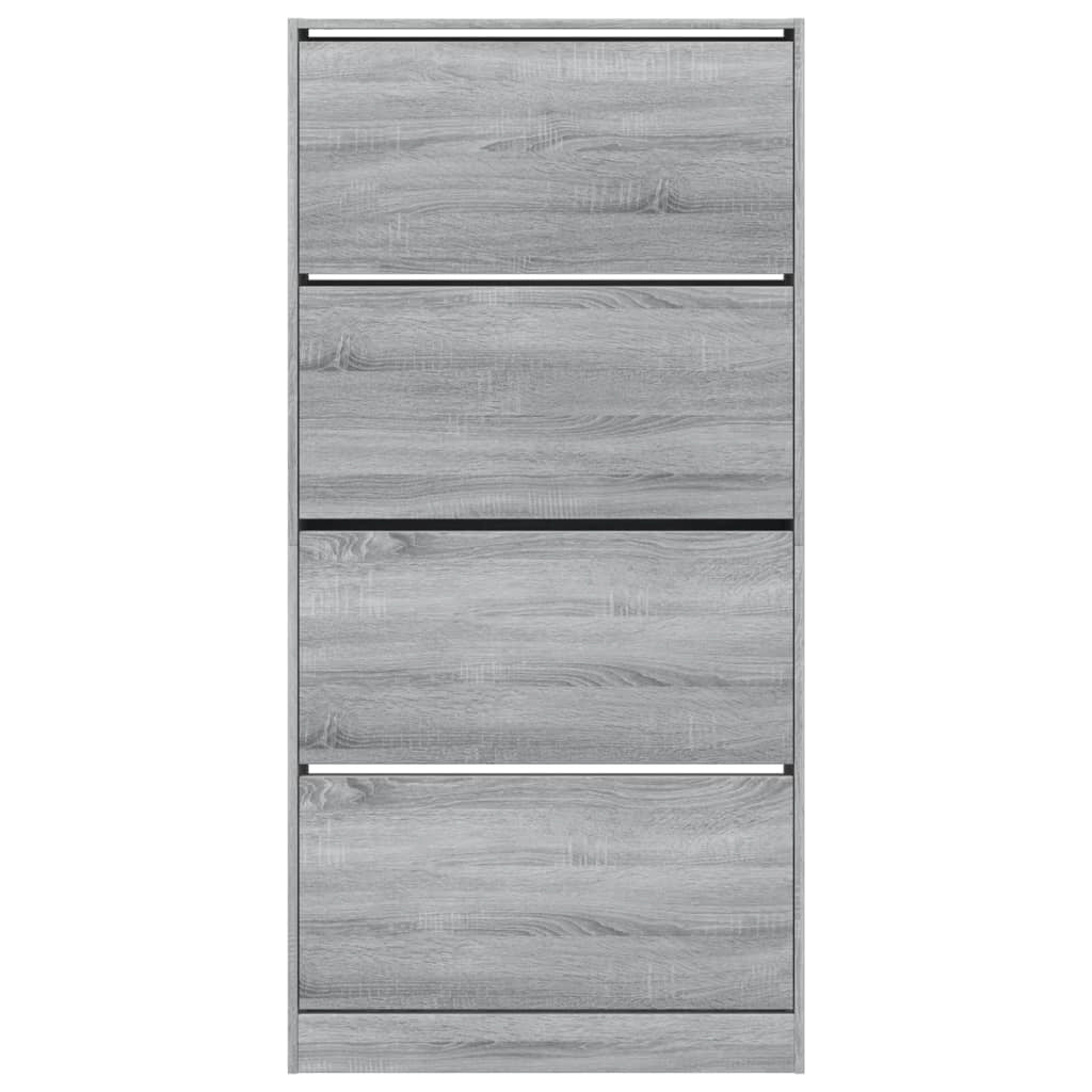 Scarpiera mobile contenitore per scarpe mobile per ingresso/corridoio/soggiorno 4 cassetti a ribalta grigio Sonoma 02_0021387