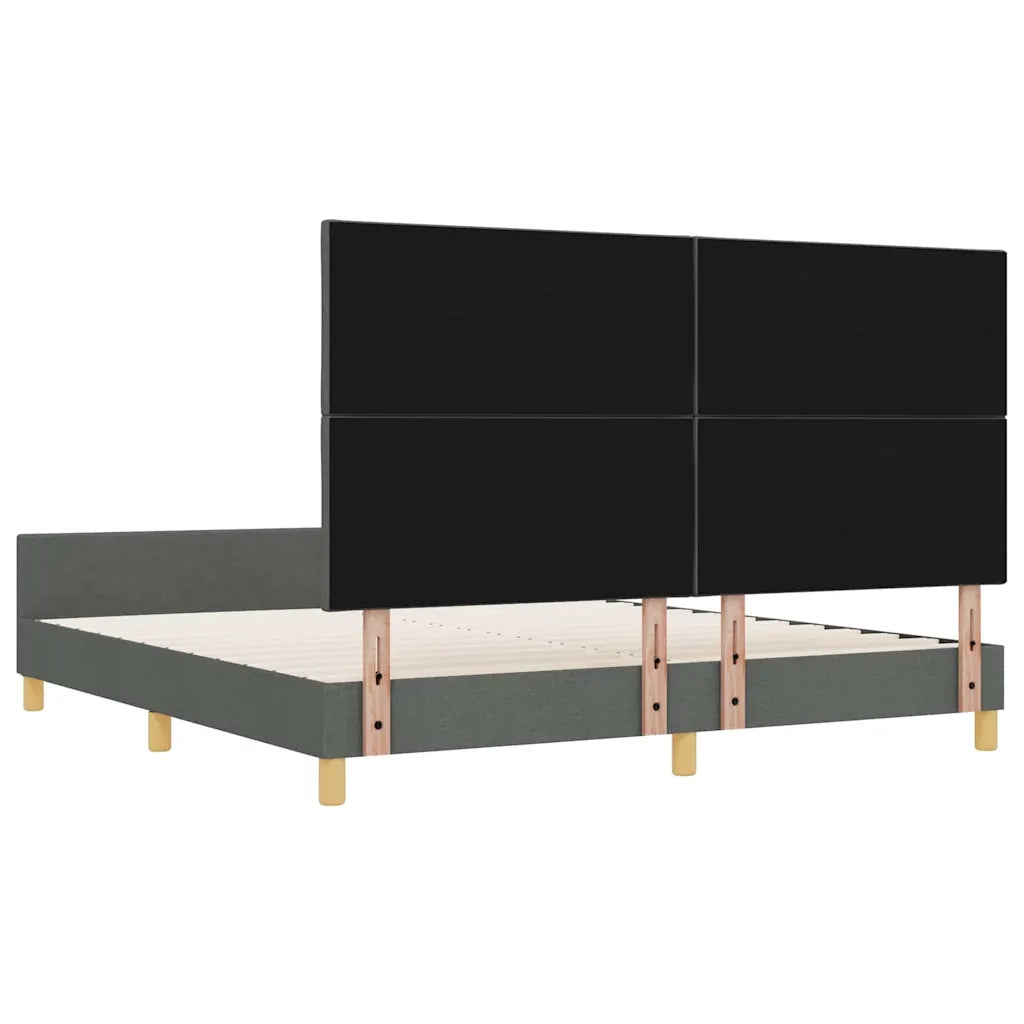 Struttura del letto Grigio scuro 180 x 200 cm Tessuto 3344824