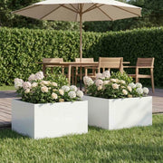 Vaso da giardino 2 pz Bianco 40 x 40 x 30 cm 8005039