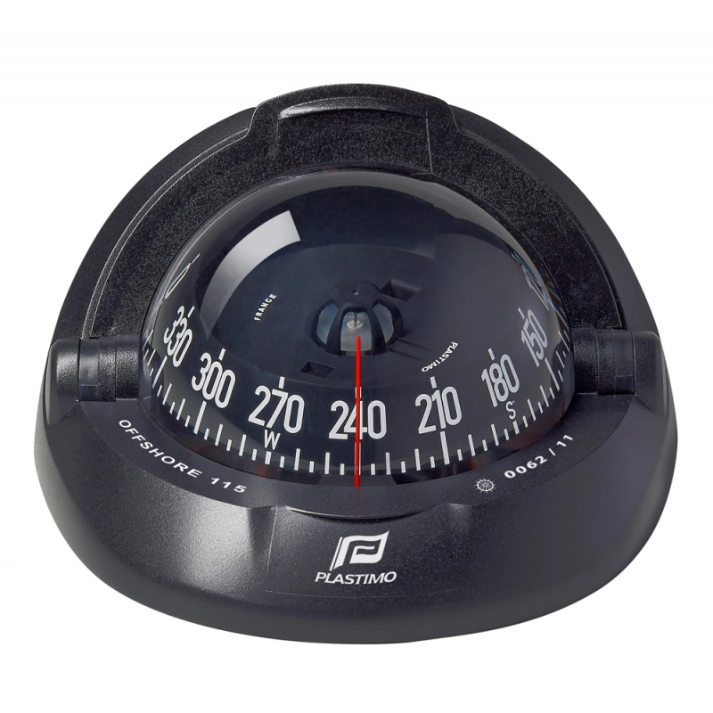 BUSSOLA OFFSHORE 115 BIANCA BLACK COMPASS WITH BLACK CONICAL CARD