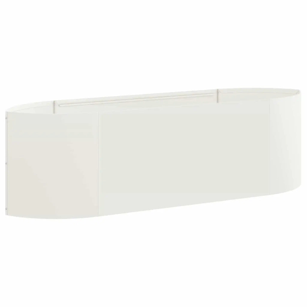Letto rialzato da giardino Bianco 140 x 40 x 40 cm Acciaio 8011713