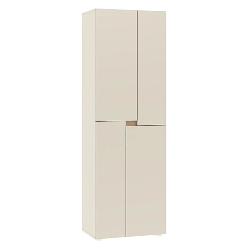 Armadio Camera da Letto Lidasime, Guardaroba Grande 5 Ripiani, 42x184h cm Beige