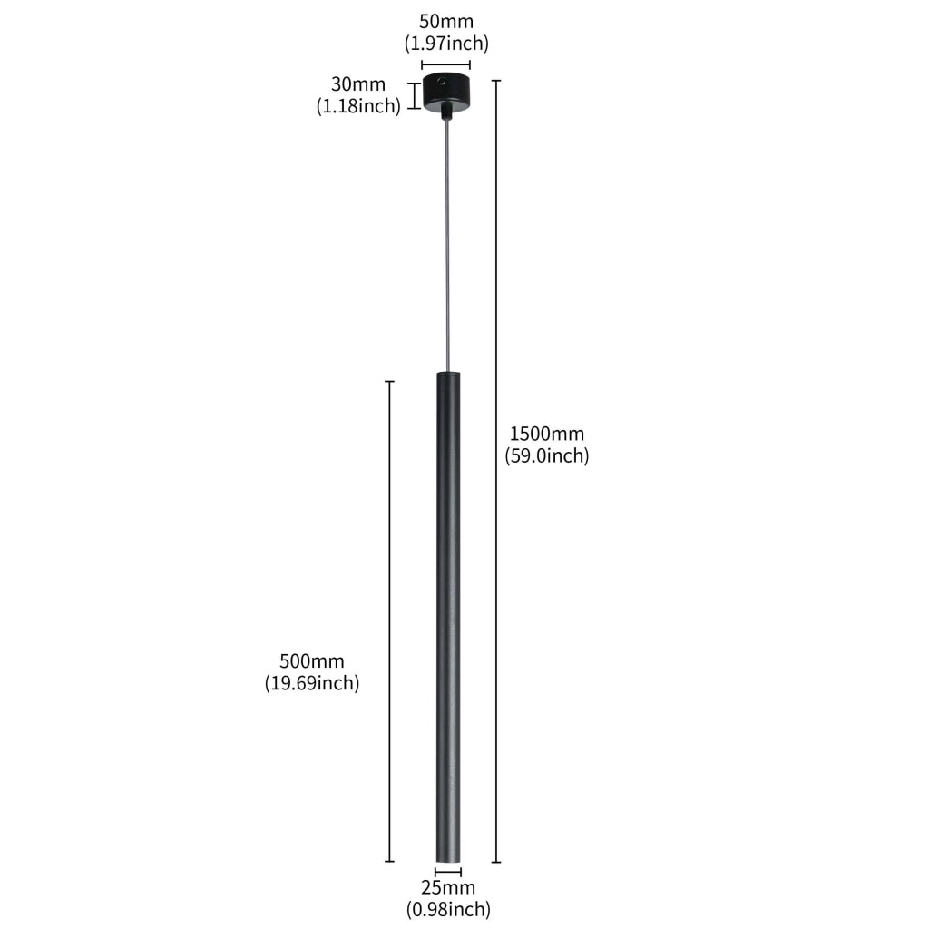 Lampada a sospensione Lungo Light Prestige nera G9 1 luce
