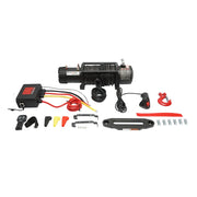Verricello elettrico con telecomando 12V, 6,5hp, 6,1T (13500lbs) cavo sintetico 9x24m solenoide 400A Breckner Germany