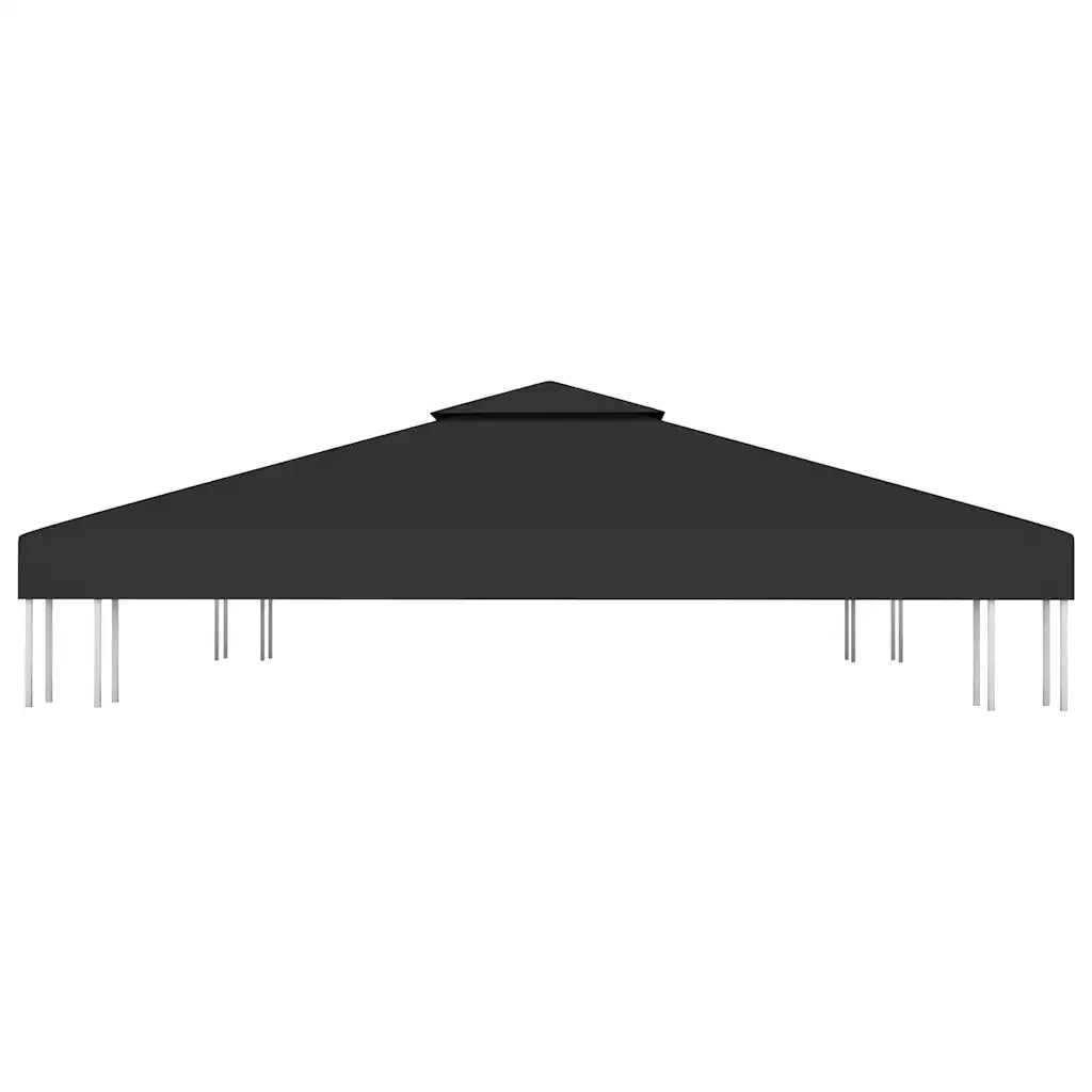 Copertura Superiore per Gazebo a 2 Strati 310 g/m2 3x3 m Nera CFW2834078
