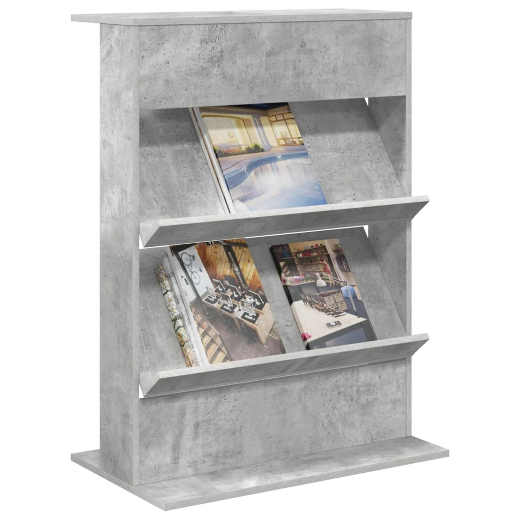 Scaffale per riviste Grigio cemento 70 x 41 x 96 cm CFW6285363