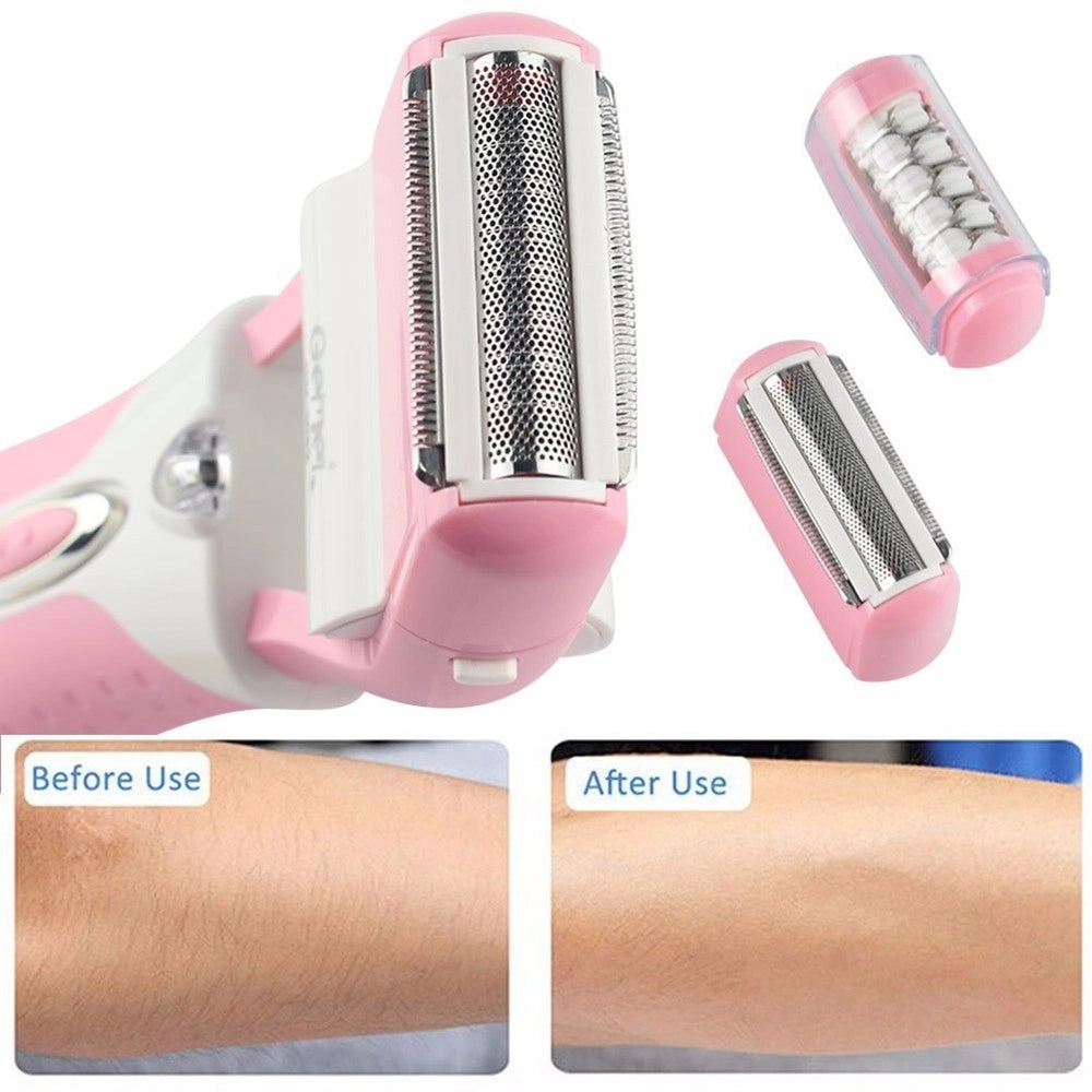 Trade Shop - Epilatore Rasoio Elettrico Ricaricabile 3in1 Donna Corpo Pedicure Lima Gm-3052 -