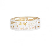 Vassoio Alizee Bianco e Oro Diametro 15cm (5 Pezzi)