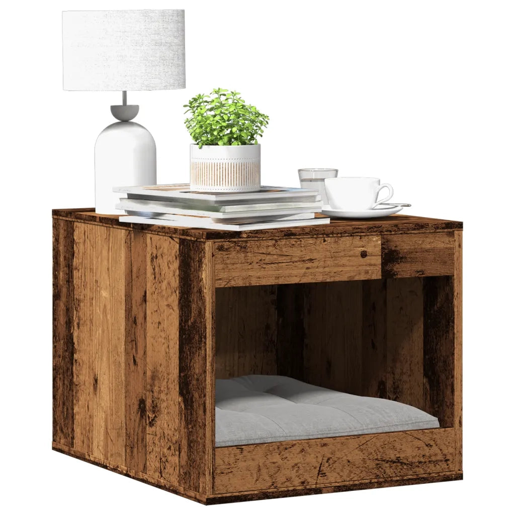 Recinto Lettiera Gatti Legno Vecchio 47x59x42 cm in Truciolato CFW4928372