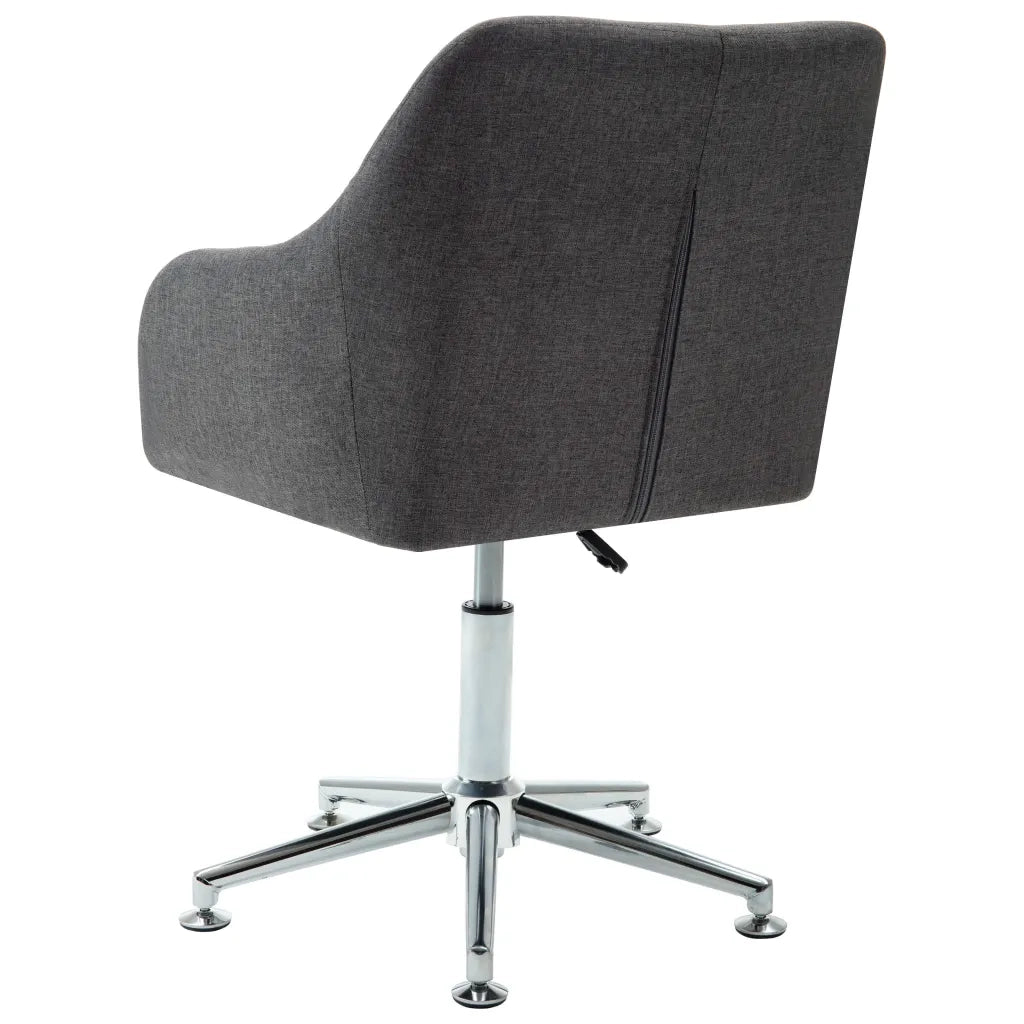 Sedie da Pranzo Girevoli 2 pz Grigio Scuro in Tessuto 283480