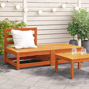 Divano senza Braccioli Giardino-Sofa da Giardino-Divanetto da esterno Poggiapiedi Marrone Cera Pino 791421