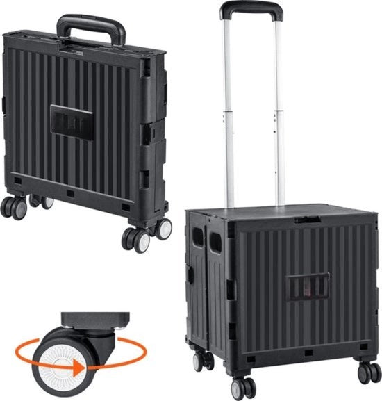Carrello Multifunzionale Ripiegabile - Ruote 360° Girevoli - Capacità di Stoccaggio 101L - Portata 50KG