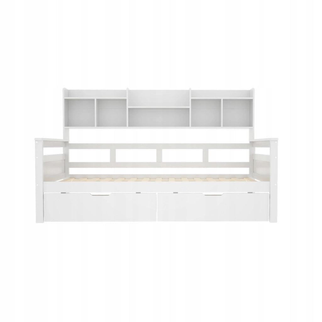 Letto singolo con contenitore - Xylo - 90x200 - Bianco