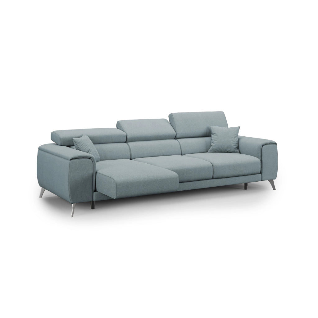 Fusion Divano con 3 sedute allungabili in tessuto smacchiabile T05 260 cm carta da zucchero