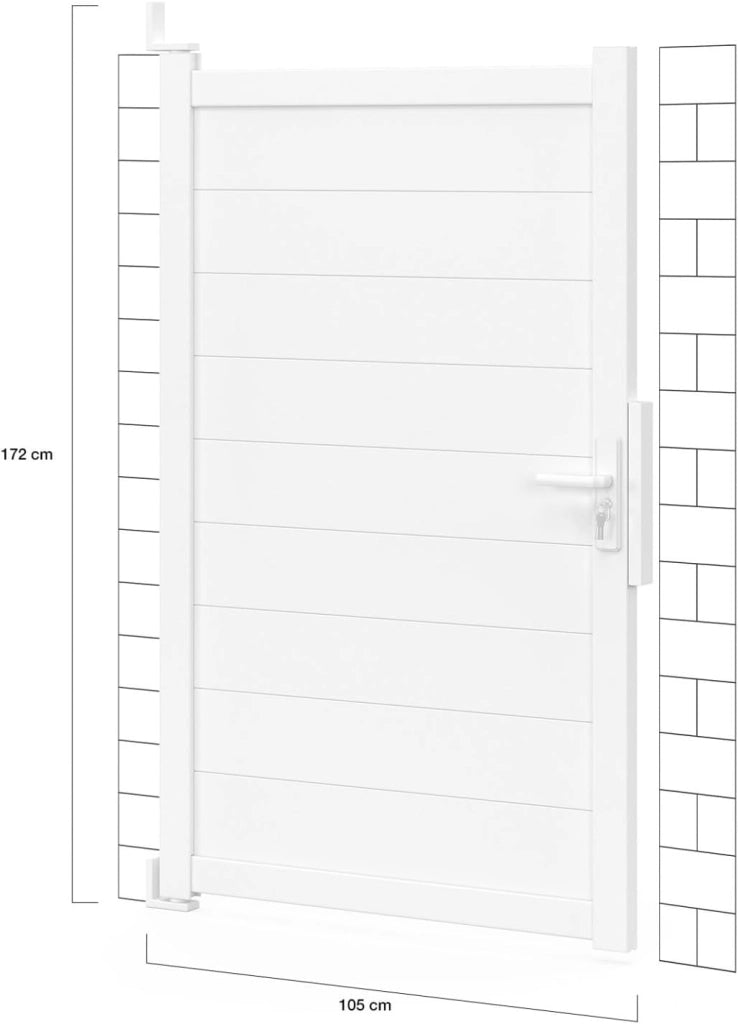 100x160 cm porta a battente in alluminio bianco
