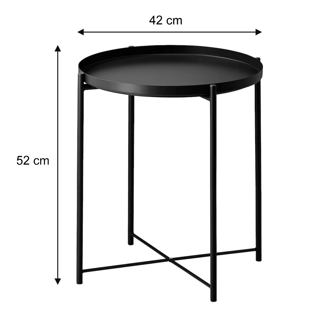 Tavolino da salotto in metallo nero - Willy - TS10WI