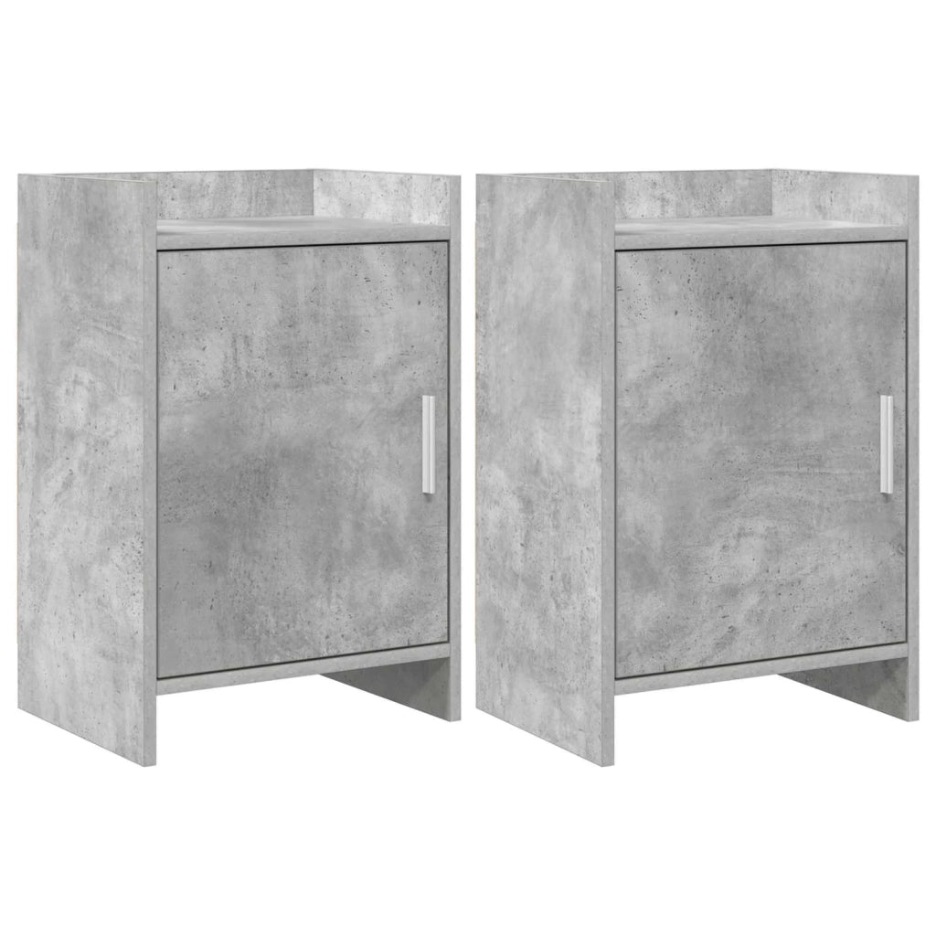 Comodini 2 pcs Grigio Cemento 40 x 30 x 60 cm 8011018