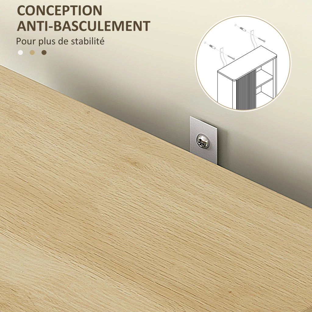 Mobiletto Sospeso Bagno con Ante Scorrevoli ¨C zephmum ¨C Bianco 60x30x