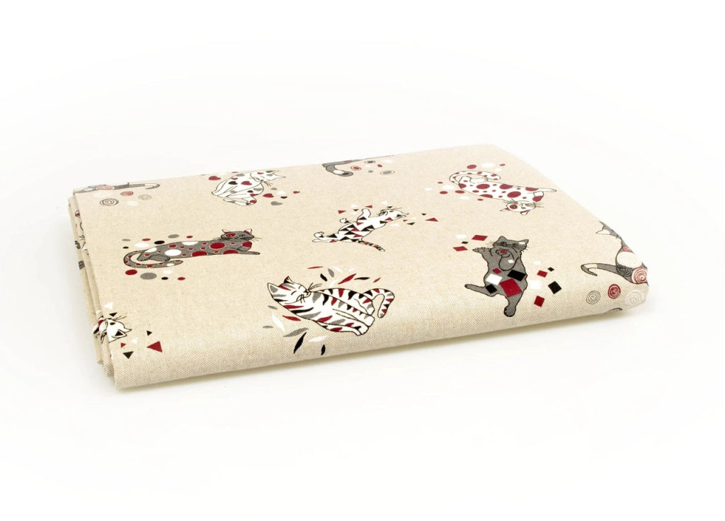 Telo Arredo Granfoulard Copritutto Cotone Made Italy Vari Disegni Arredatutto Copriletto Multiuso - 1 Piazza - Gatti Patchwork