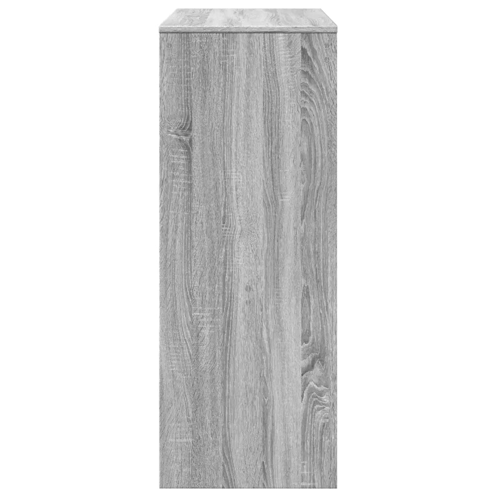 Tavolo Bar con Rastrelliera Grigio 90x40x103,5 cm Multistrato
