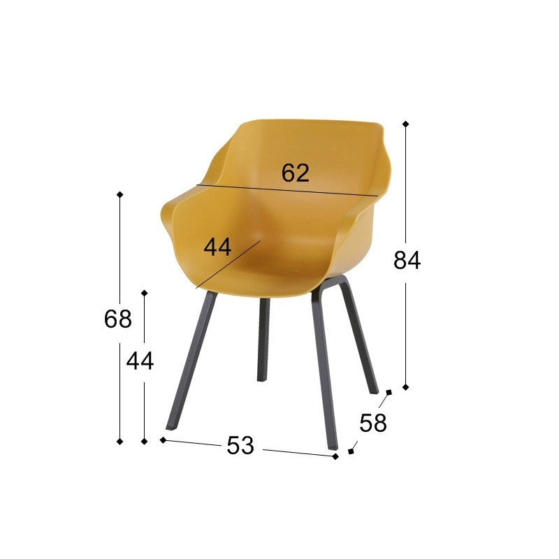 Set di 2 Sedie SOPHIE Element Armchair HARTMAN - Giallo