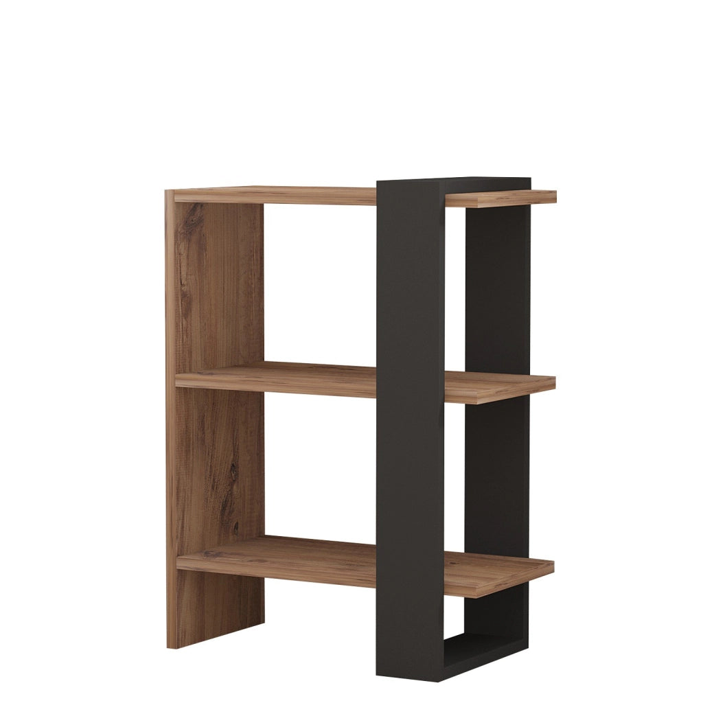 Libreria in legno "Ova" - 51 x 25 x 70 cm - Rovere antracite