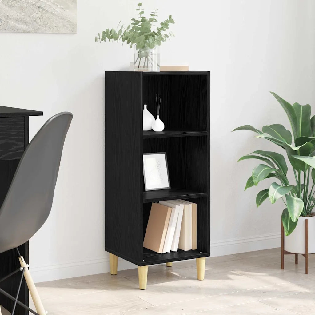 Credenza-Buffet-Armadio da cucina Rovere Nero 34,5 x 32,5 x 90 cm Legno multistrato