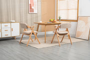 Sedie Pieghevoli con Braccioli ¨C MINIMAL ¨C Set 2, Seduta Imbottita, Legno, Beige