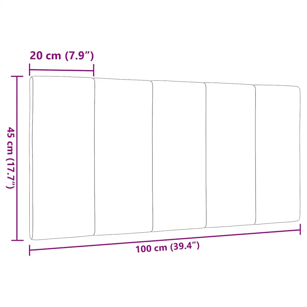 Cuscino Testiera Hanko Grigio Scuro 100 cm in Tessuto CFW9494586