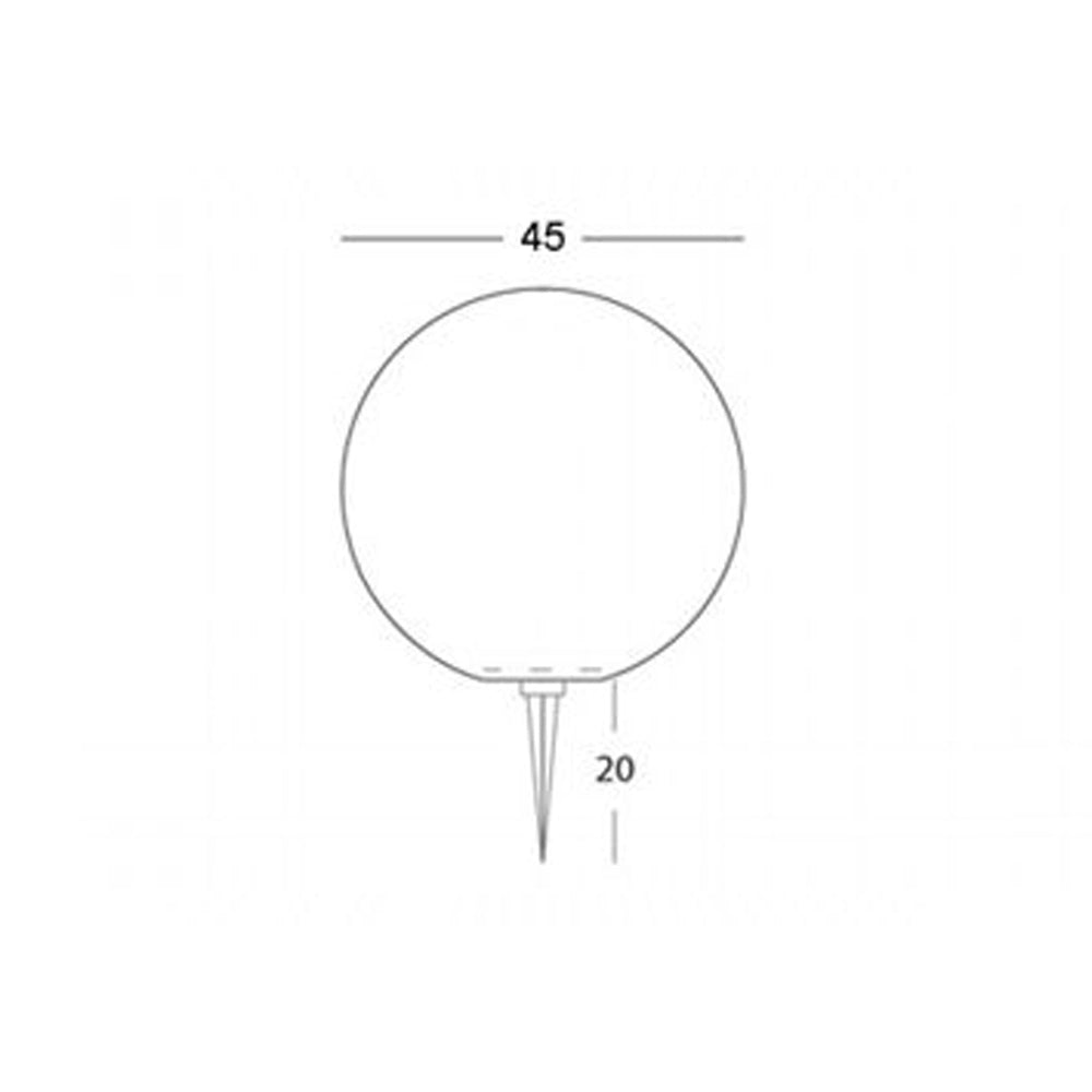 Sfera Esterno/Interno Contemporanea Ball Resina Bianca D45Cm