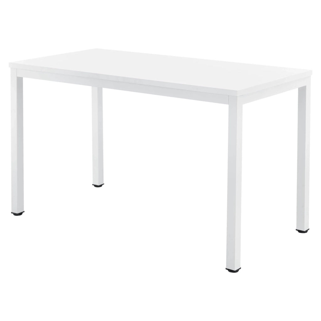 Scrivania per computer regolabile tavolo da lavoro 120 cm bianco 03_0001158