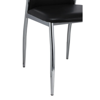 Sedie da Pranzo 4 pz Nere in Similpelle 60570