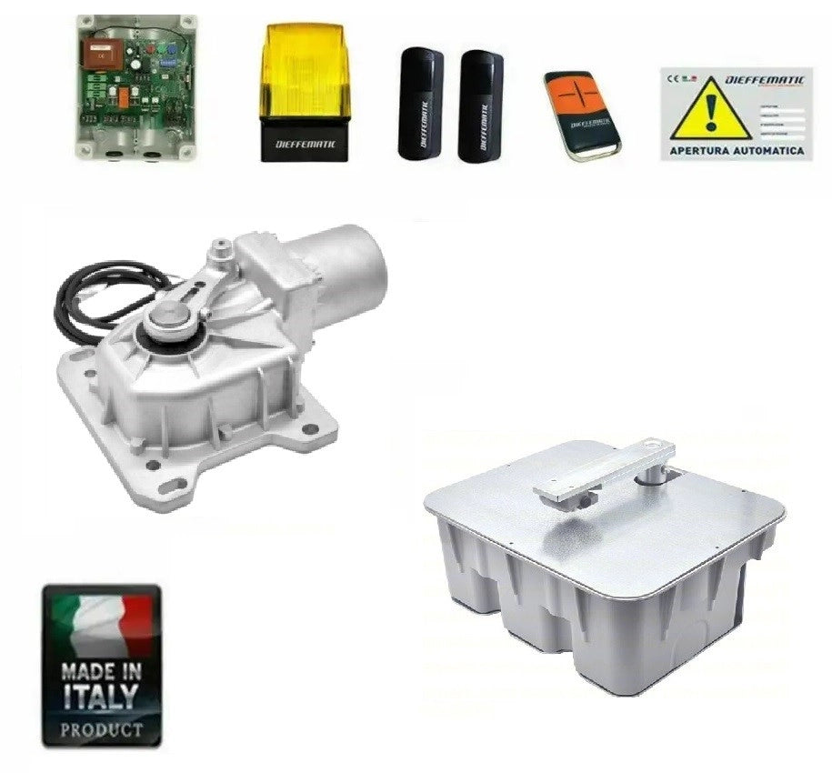 KIT CROMO 1 ANTA AUTOMAZIONE CANCELLO BATTENTE 24V INTERRATO + CASSA FONDAZIONE